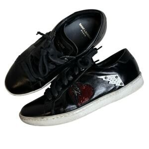 Saint Laurent Court Classic Embroidered Sneakers